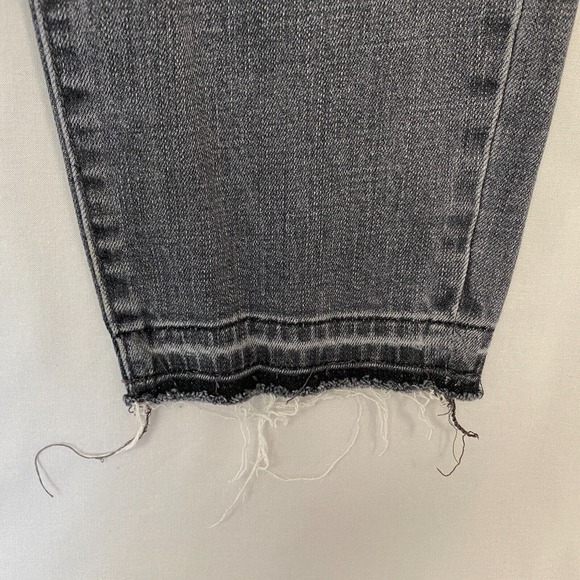 Talbots Size 10 Flawless Five Pocket Jeans Slim Ankle Raw Hem Gray Curvy 34x30 - Picture 6 of 16